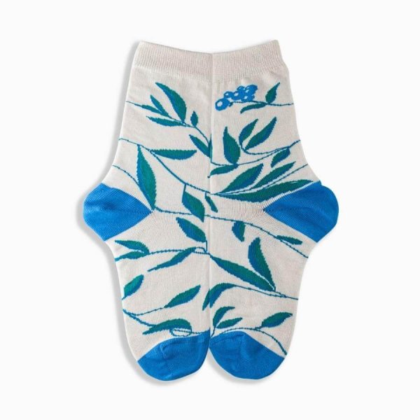 Griffon Bunte Damen Socken Flowers farbe weiss/blau