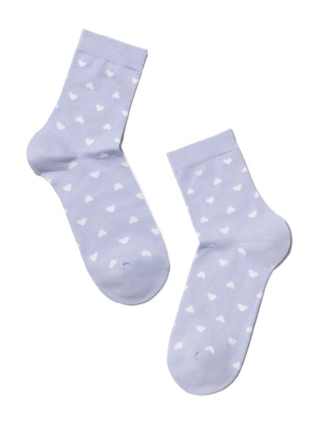 Conte Damen Socken mit Herz-Motiv pastell lila Farbe